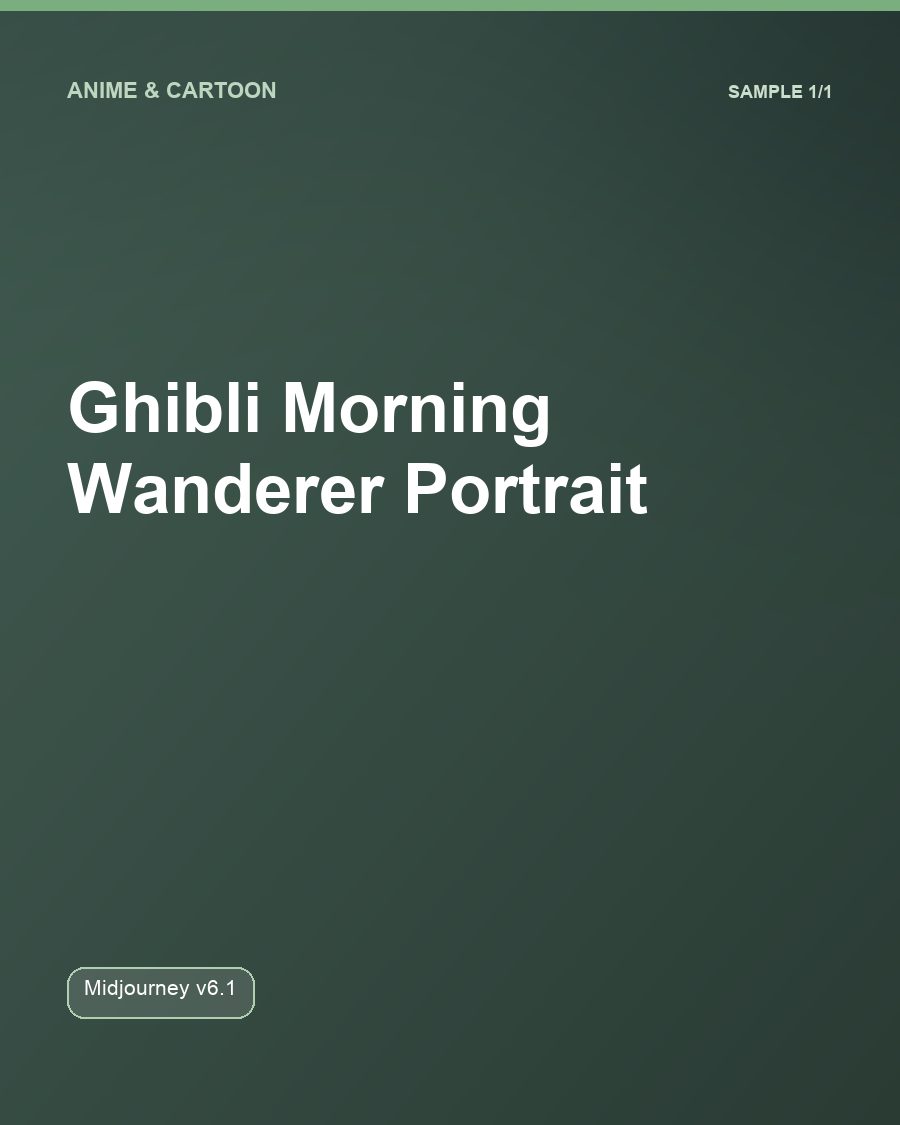Ghibli Morning Wanderer Portrait