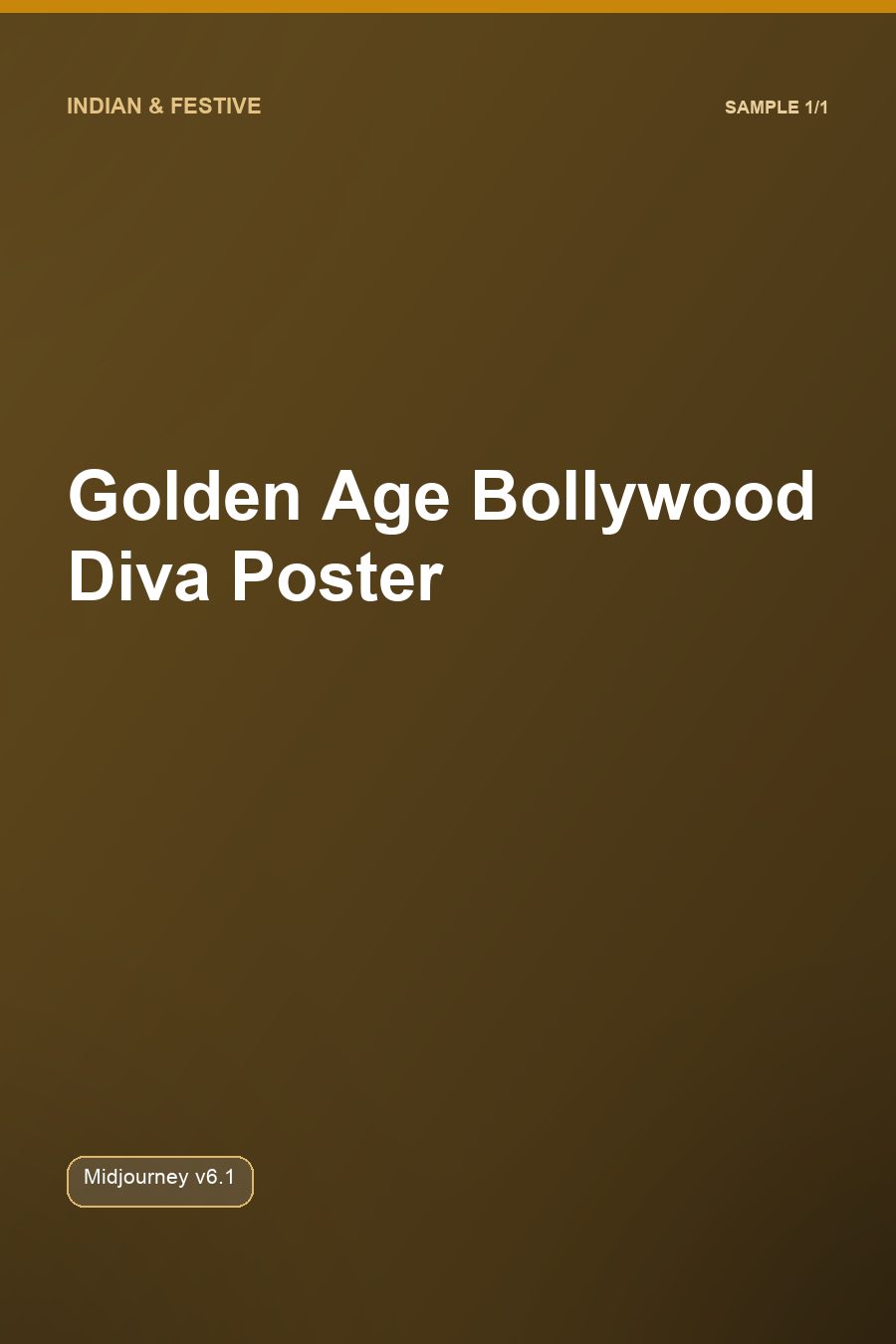 Golden Age Bollywood Diva Poster