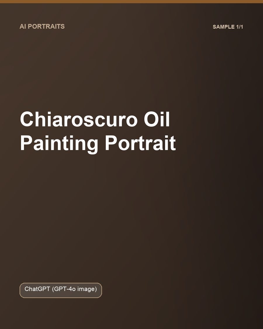 Chiaroscuro Oil Painting Portrait