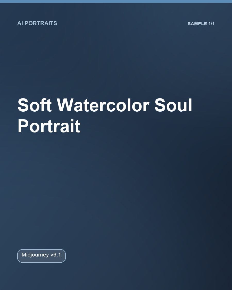 Soft Watercolor Soul Portrait